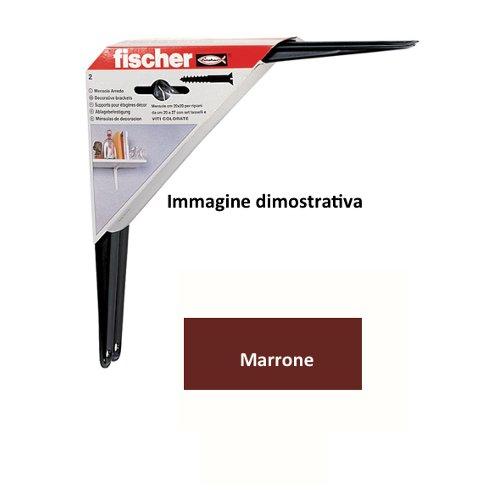 Fischer Set reggimensole a squadra 2 pz (25x25cm) Marrone 509635