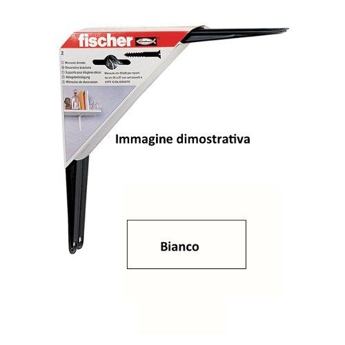 Fischer Set reggimensole a squadra 2 pz (25x25cm) Bianco 509632