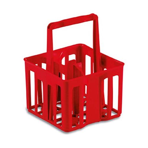 Stefanplast Porta bottiglie cestello 4 posti Rosso 4223