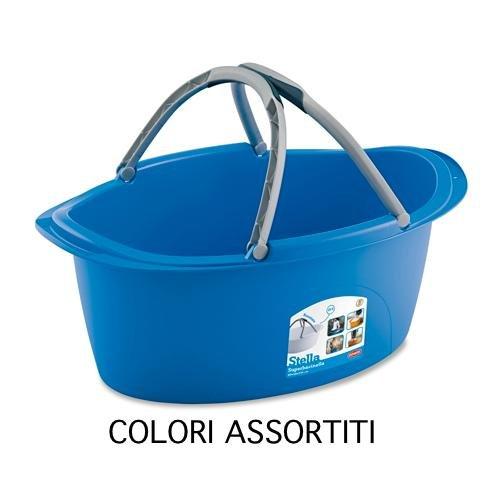 BACINELLA OVALE CM.45 AZZURRO PULIZIA LAVAGGIO A MANO BAGNO BUCATO