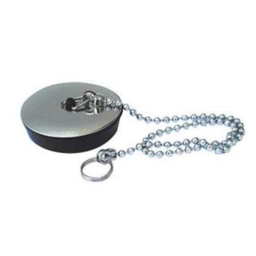 Idro Bric Tappo scarico Con Catenella (4,7 cm) Nero e Cromo L060947