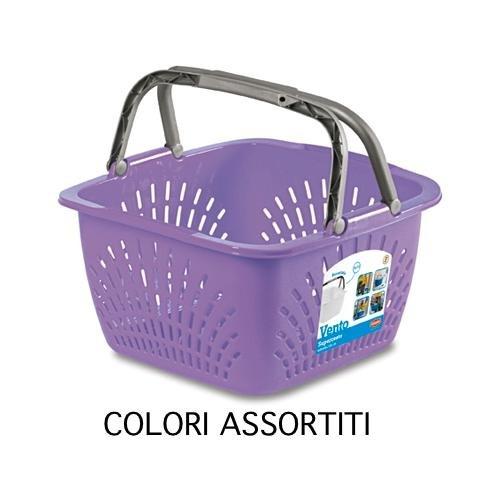 Stefanplast Cesta con manici (40x40x23cm) VENTO Assortito PR0163