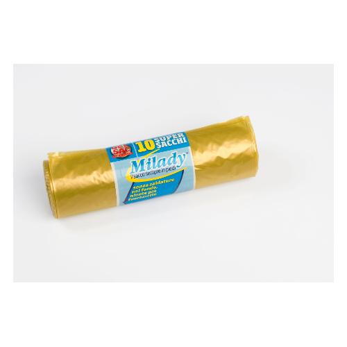 Gel Sac Set sacchi spazzatura 10 pz (170L) con legaccio MILADY Giallo G 982144