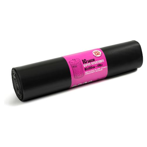 Gel Sac Set sacchi spazzatura 10 pz (170L) con legaccio Nero 982143SG