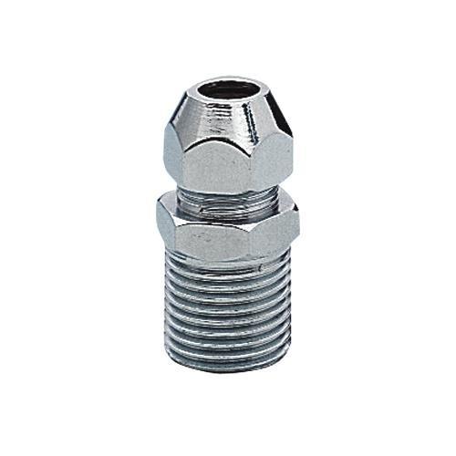 Idro Bric Raccordo idraulico nipplo doppio cromo lucido 1/2"M - bicono 10 mm 011169