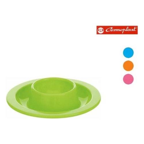 Cosmoplast Porta uovo piattino (10x3cm) Assortito 231