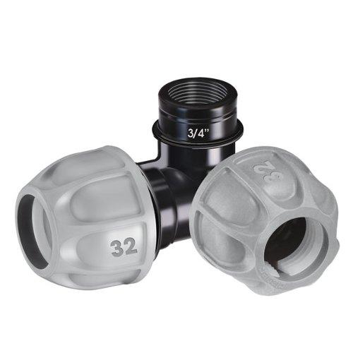 Claber Raccordo a gomito con attaco F per tubo polietilene 1" RAINJET 90426
