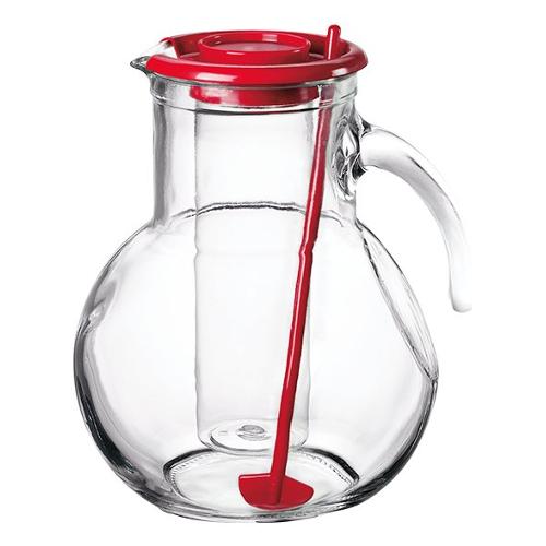 Bormioli Rocco Caraffa vetro (2,15Lt) Kufra con tappo e rinfrescatore Assortito