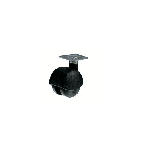 Oreca Ruote mobile piastra girevole nero (3,5 cm) 2 pz 22696