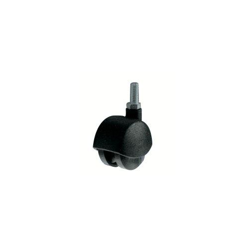 Oreca Ruote mobile perno girevole filettato nero (4,5 cm) 2 pz 22682