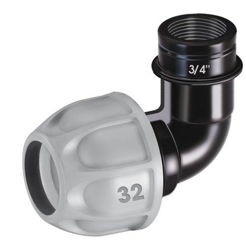 Claber Raccordo a gomito filettato F per tubo polietilene 1" RAINJET 90273