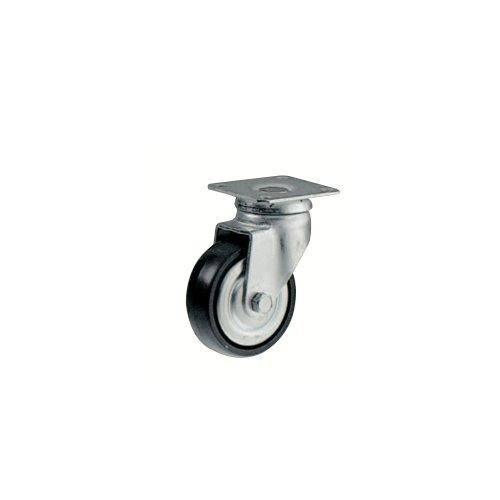 Oreca Ruote mobile piastra girevole zincato e nero (5 cm) 2 pz 22582