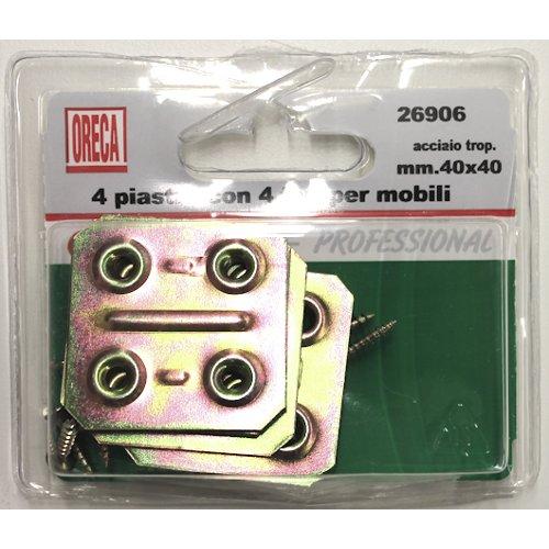 Oreca Set lastrine nervate 4 fori Finitura tropicalizzata (4x4 cm) 26906