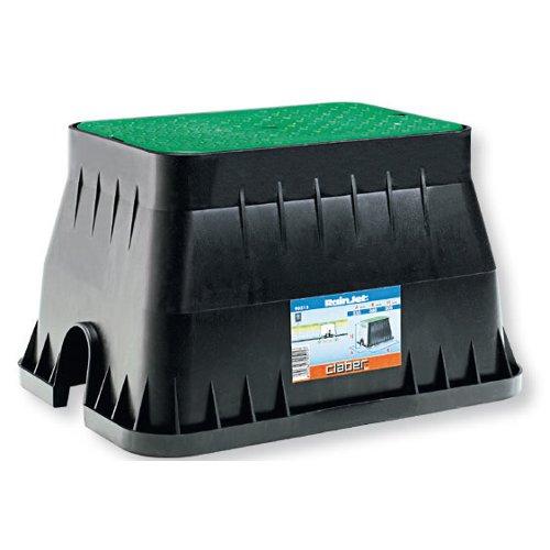 Claber Pozzetto impianto irrigazione Medio con coperchio RAINJET (47x34x31 cm) Nero e Verde 90515