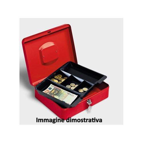 Lebez Cassetta porta valori Con Vaschetta Portamoneta Rosso (20x16x9 cm) 063 R