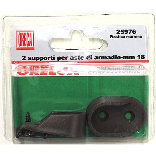 Oreca Set supporti asta armadio Marrone 25976