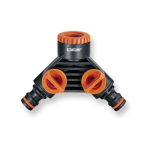 Claber Presa rubinetto irrigazione 2 vie innesto rapido GARDENLIFE 8599