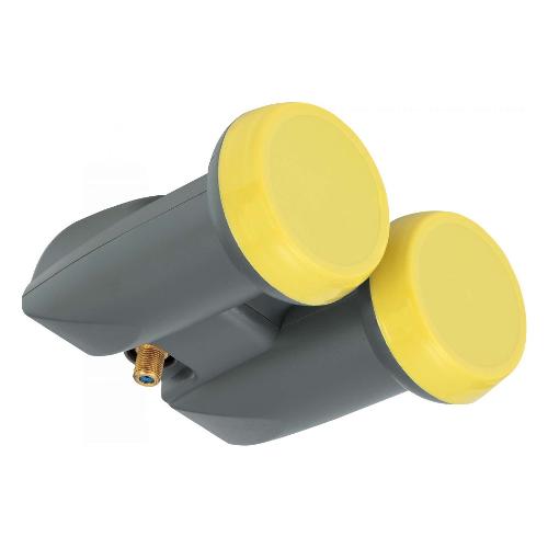 Iddigital Illuminatore LNB Universale Monoblocco Dual Feed Grigio e Giallo LNB 219