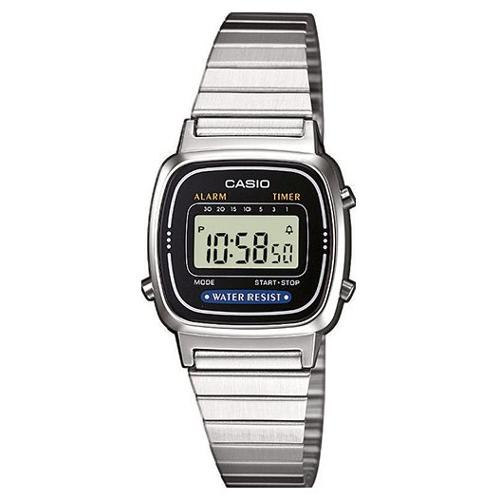 Casio Orologio COLLECTION Silver e Black LA 670WEA 1EF