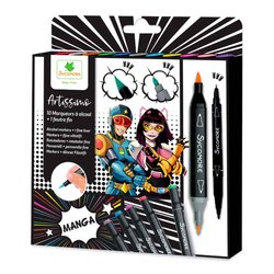 Sycomore Pennarelli decorativi multiuso sezione tonda 10 pz con fineliner ARTISSIMO colori assortiti SYCCREA065