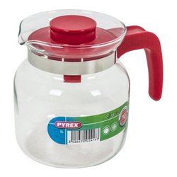 Pyrex Caraffa (1L) con coperchio Trasparente e Rosso 711A200 5646