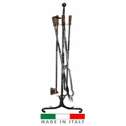 Pegoraro Porta attrezzi caminetto Per Forno Nero argento 335