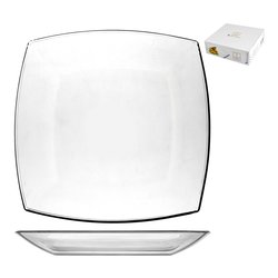 Pasabahce Piatto piano Vetro (26,5x26,5cm) QUADRO Trasparente 5825501