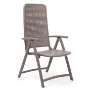 Sedia Pieghevole BRUNNER Skye - Schienale Reclinabile, Grigio Scuro