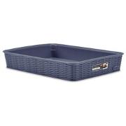 Cesta CARGO Pieghevole con Coperchio Nero e Blu 54 x 36 x 5,5 - 28