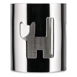 Alessi Anello tovagliolo Inox (4,2x5cm) GIROTONDO Gatto Cromo lucido AKK10C