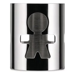 Alessi Anello tovagliolo Inox (4,2x5cm) GIROTONDO Uomo Cromo lucido AKK10M