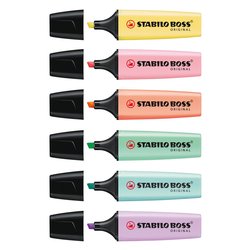 Evidenziatori Stabilo Boss Original Pastel - colori assortiti - cf