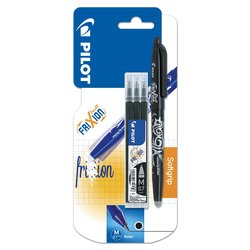 Penna tipo frixion blu cancellabile ricaricabile-con inchiostro gel  termosensibile 2pz