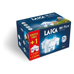 Caraffa filtrante Kit con 6 filtri Bi Flux Trasparente e Bianco J996010