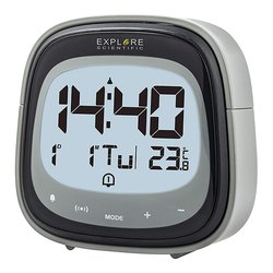 Sveglia radiocontrollata con possibilità di impostare 2 orari di sveglia,  igrometro/termometro, 2x USB, 2 A - PEARL
