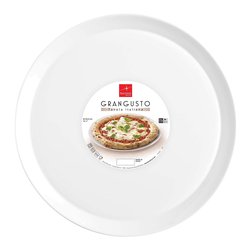Piatto pizza D. 33,5cm Con Bordo GRANGUSTO Bianco opale