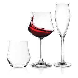 Calici Vino Rosso 37cl - Wavy Rosso (Confezione da 6pz) - MIA