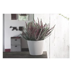 Vaso per piante e fiori Freze PROSPERPLAST in polietilene bianco H 58 cm Ø  38 cm