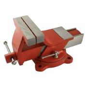 Morsa In Acciaio Con Base Girevole - Apertura 100 Mm - Per Lavorazioni Fai Da Te E Professionali - Strumento Resistente E Pratico - Foto 2