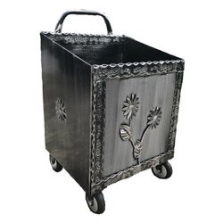 Portalegna Artigian Ferro - Acciaio Verniciato Nero, Con Ruote - Foto 9