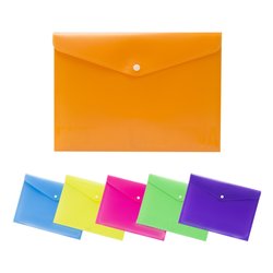 Cartella a busta con clip A5 Fluo 24 x 17 cm 387 Ass