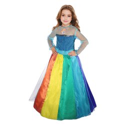 Costume Carnevale Frozen - Elsa Traveling Deluxe, Taglia S (5-6 anni)  DISGUISE - 129989L-EU-S
