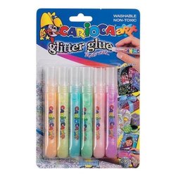 Colla Glitter Carioca | 6 Colori Classici | Per Decorazioni | Asciuga In 30 Min
