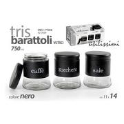 Set barattoli Boop Sale, Zucchero e Caffè FRANTOIO Bianco e Verde 3pz  T08_09_106