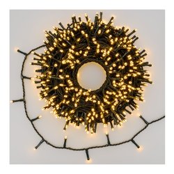 Luci di Natale a batteria cavo metallico 20 nano LED bianco caldo 2m