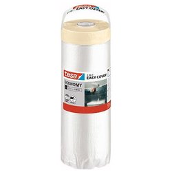 Rotolo telo protezione con nastro adesivo Rotolo con Nastro Adesivo EASY  COVER Trasparente 1,4m x 25m 58870 00000 02