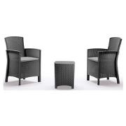 Set Mobili Da Esterno Keter Salvador - 2 Poltrone E Tavolino In Stile Rattan, Colore Cappuccino - Foto 8