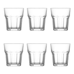 Set bicchieri Acqua 6pz PURE Trasparente e Blu 8,4 x 8,8 cm 345ml 704476