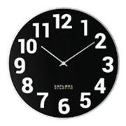 Orologio da parete Multifunzione con Termometro Nero 27 x 23,5 x 3 cm  OM352000