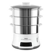 Russell Hobbs Vaporiera Elettrica Cottura a Vapore 3 cestini potenza 800  Watt Colore Nero / Acciaio inossidabile Spegnimento Automatico - 19270-56  Cook@Home